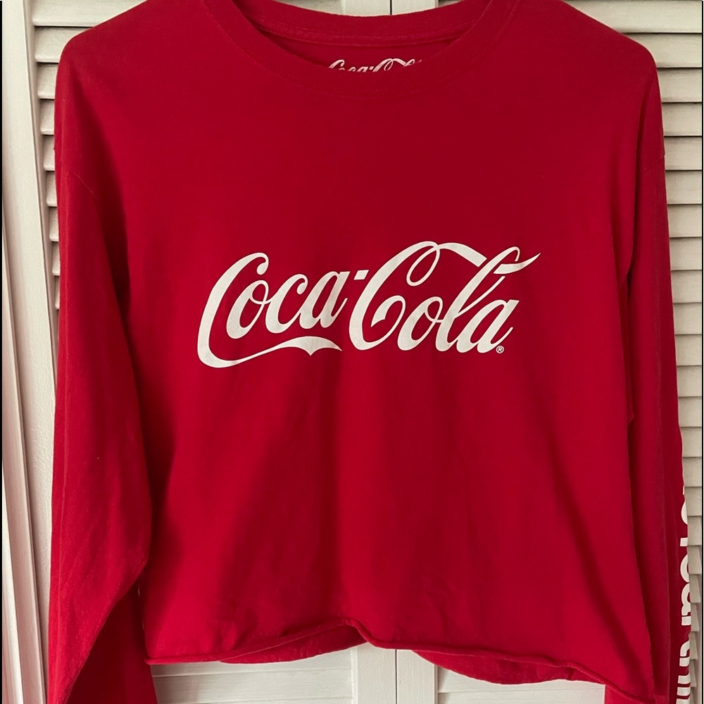 Coca Cola long sleeve cropped tee